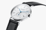 Carregue a imagem no visualizador da Galeria, Relógio NOMOS Glashütte Tangente 38mm White on Leather Strap 164