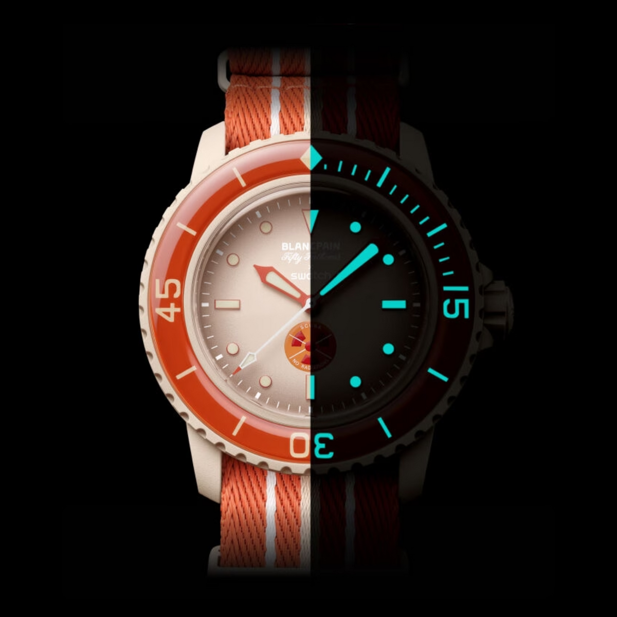 Blancpain X Swatch ARCTIC OCEAN Pendulum Relojoaria Blancpain X Swatch ARCTIC OCEAN Pendulum Relojoaria
