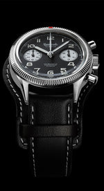 Carregue a imagem no visualizador da Galeria, Relógio Hanhart 417 ES 1954 Flyback Reverse Panda, 39 mm H701.211-