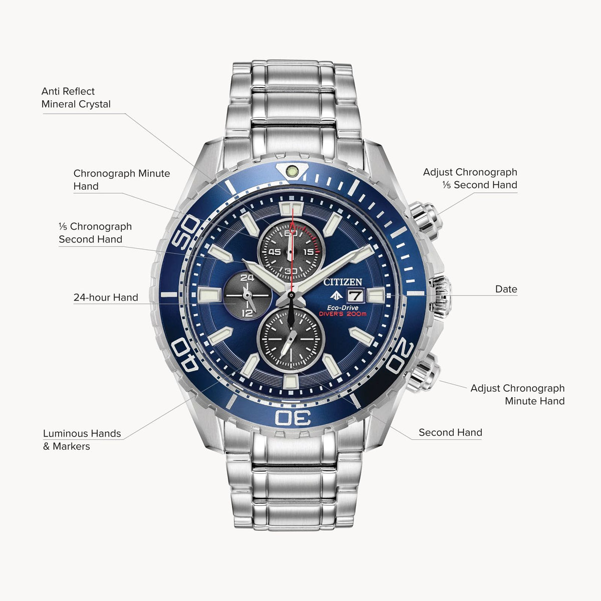 Relógio Citizen Promaster Diver CA0710-58L - Eco-Drive 46mm