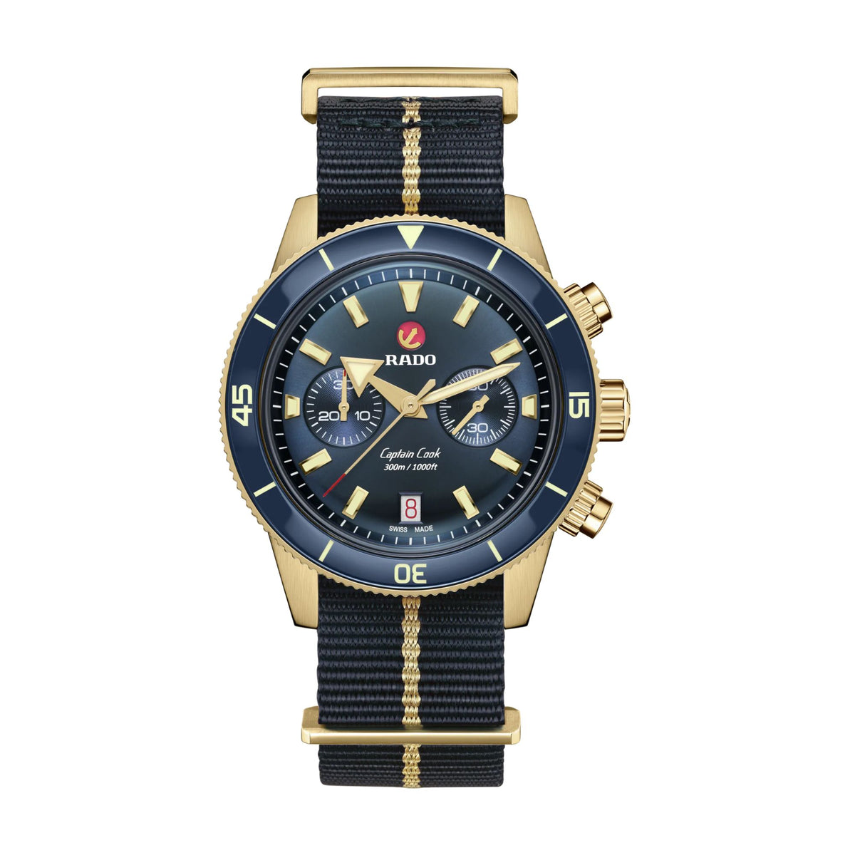 【Rakutao】 Relógio Rado Captain Cook R32146208- Automático - 43mm – Pendulum