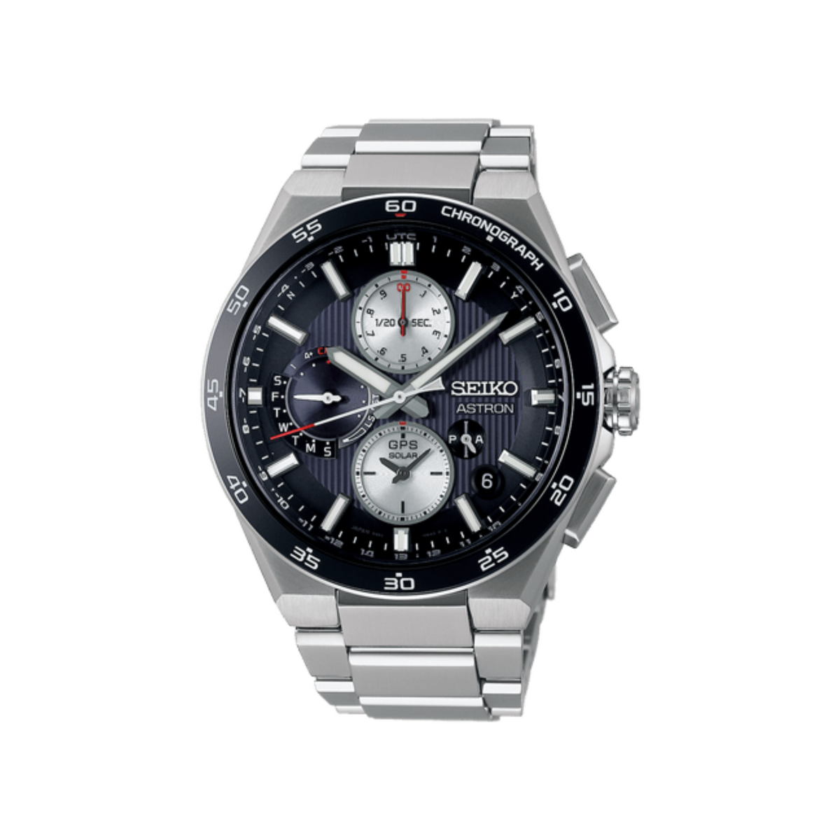 Relógio Seiko Astron Solar GPS Dual-Time Chronograph SSH151