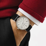 Carregue a imagem no visualizador da Galeria, Relógio NOMOS Glashütte Tangente 2Date 37.5mm Silver on Leather Strap 135