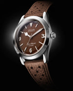 Carregue a imagem no visualizador da Galeria, Relógio Nivada Grenchen SUPER ANTARCTIC 3.6.9 BROWN NO VINTAGE EFFECT - WHITE LUMINOUS 38mm 32040A23