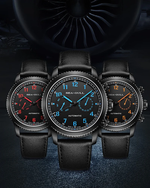 Carregue a imagem no visualizador da Galeria, Relógio Seagull Watch Aviation Dual Time Zone Pilot Automatic Sports Watch 43mm 819.23.6159H