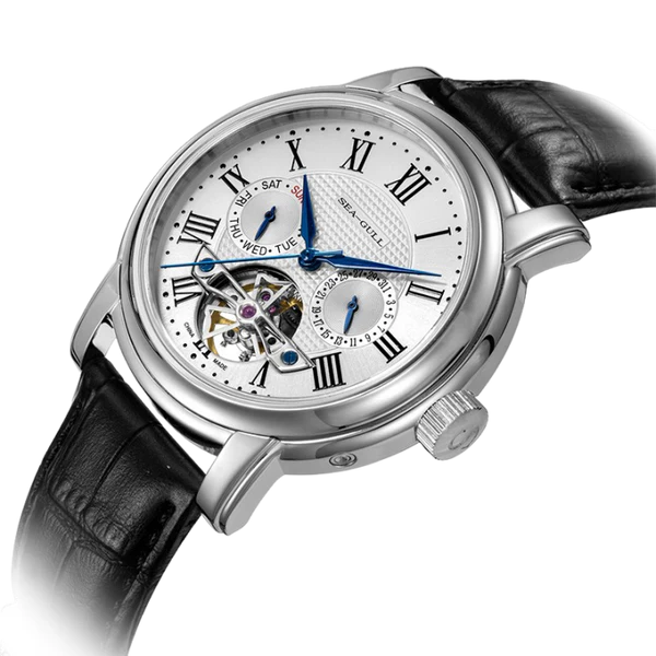 Relógio Seagull Flywheel Multifunctional Business 42mm D819.622 Automático