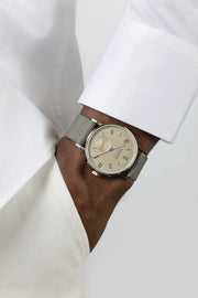 Relógio NOMOS Glashütte Ahoi Neomatik Date 38mm Sand on Textile Strap 527