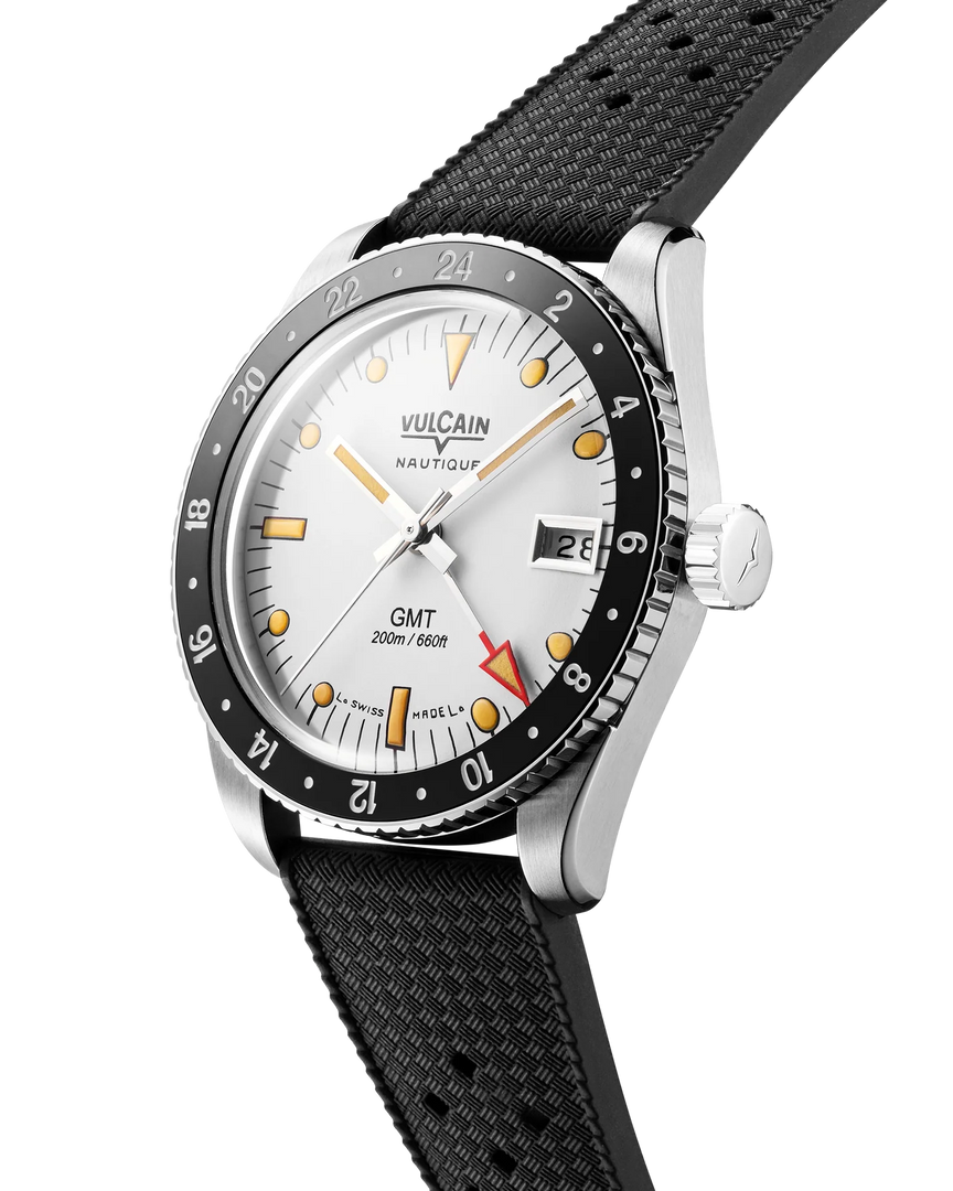 Relógio Vulcain 680174A57.BHM286 Skindiver GMT - White Luminova Beige