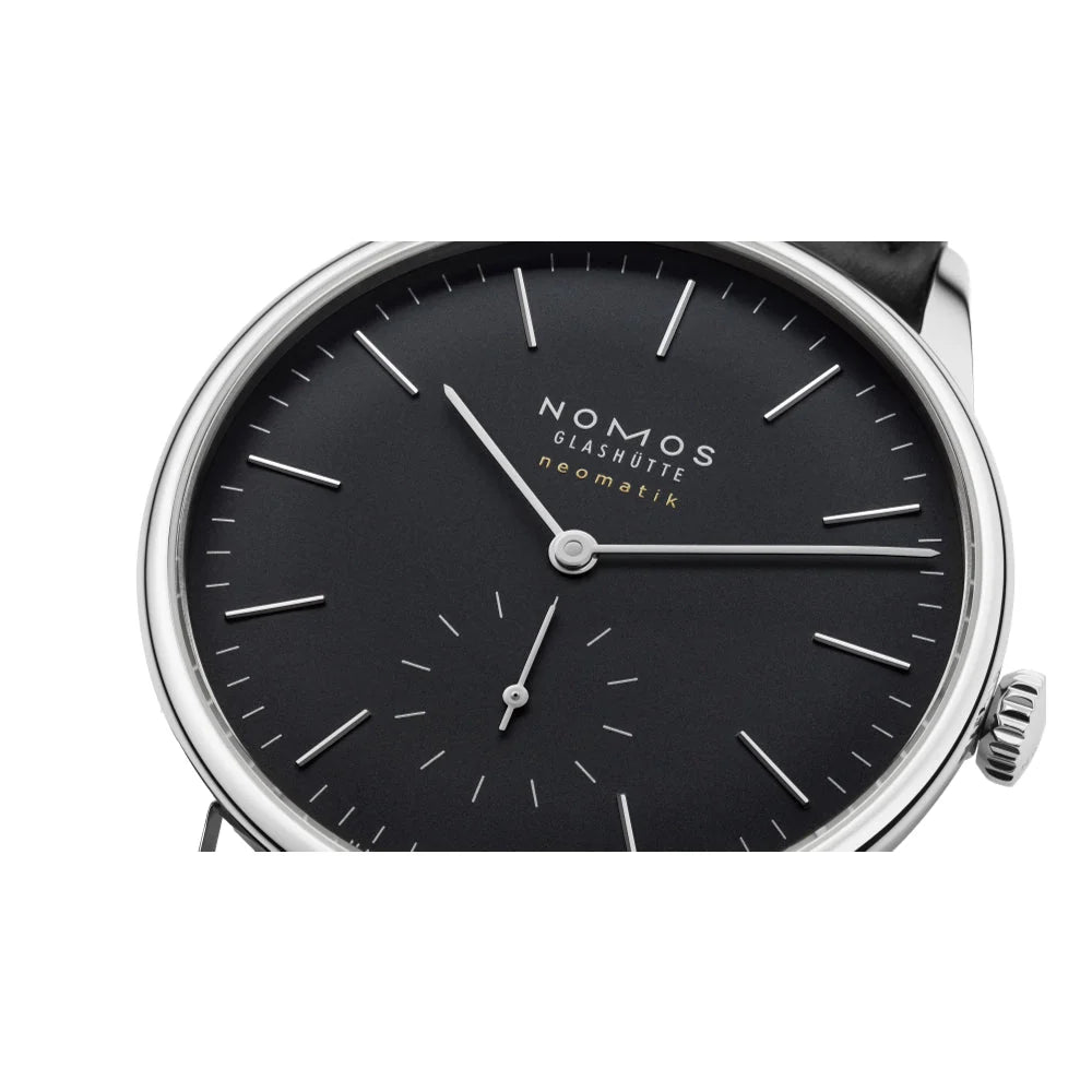 Relógio NOMOS Glashütte Orion Neomatik Sapphire Back 39mm Black on Strap 346