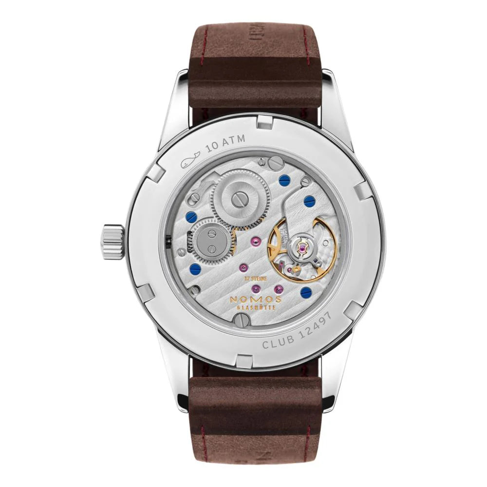 Relógio NOMOS Glashütte Club White Dial 36mm Sapphire Crystal Glass Back 703.1