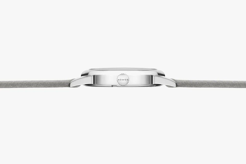 Relógio Feminino NOMOS Glashütte Club Campus 36mm White Silver-Plated on Leather Strap 708
