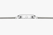 Relógio Feminino NOMOS Glashütte Club Campus 36mm White Silver-Plated on Leather Strap 708