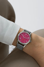Carregue a imagem no visualizador da Galeria, Relógio Feminino NOMOS Glashütte Club Campus 38mm Deep Pink on Leather Strap 728
