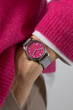 Carregue a imagem no visualizador da Galeria, Relógio Feminino NOMOS Glashütte Club Campus 38mm Deep Pink on Leather Strap 728