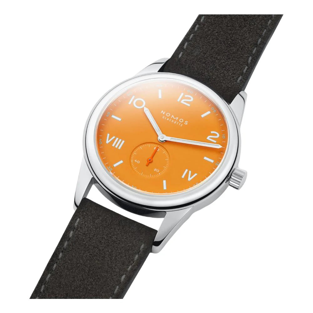 Relógio NOMOS Glashütte Club Campus 38mm Future Orange on Strap 729
