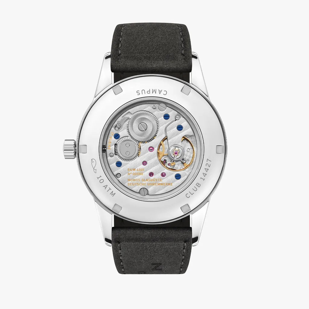 Relógio NOMOS Glashütte Club Campus 38mm White Silver-Plated on Strap 735