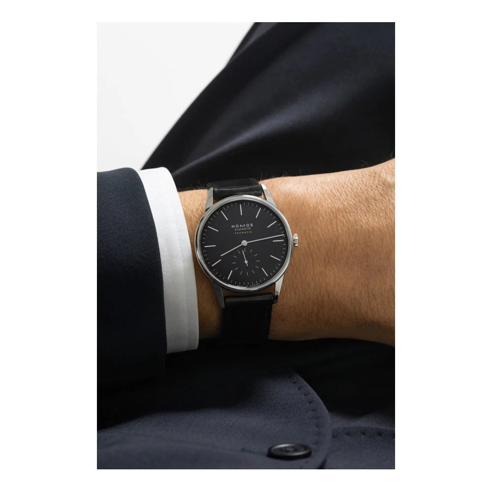 Relógio NOMOS Glashütte Orion Neomatik Sapphire Back 39mm Black on Strap 346