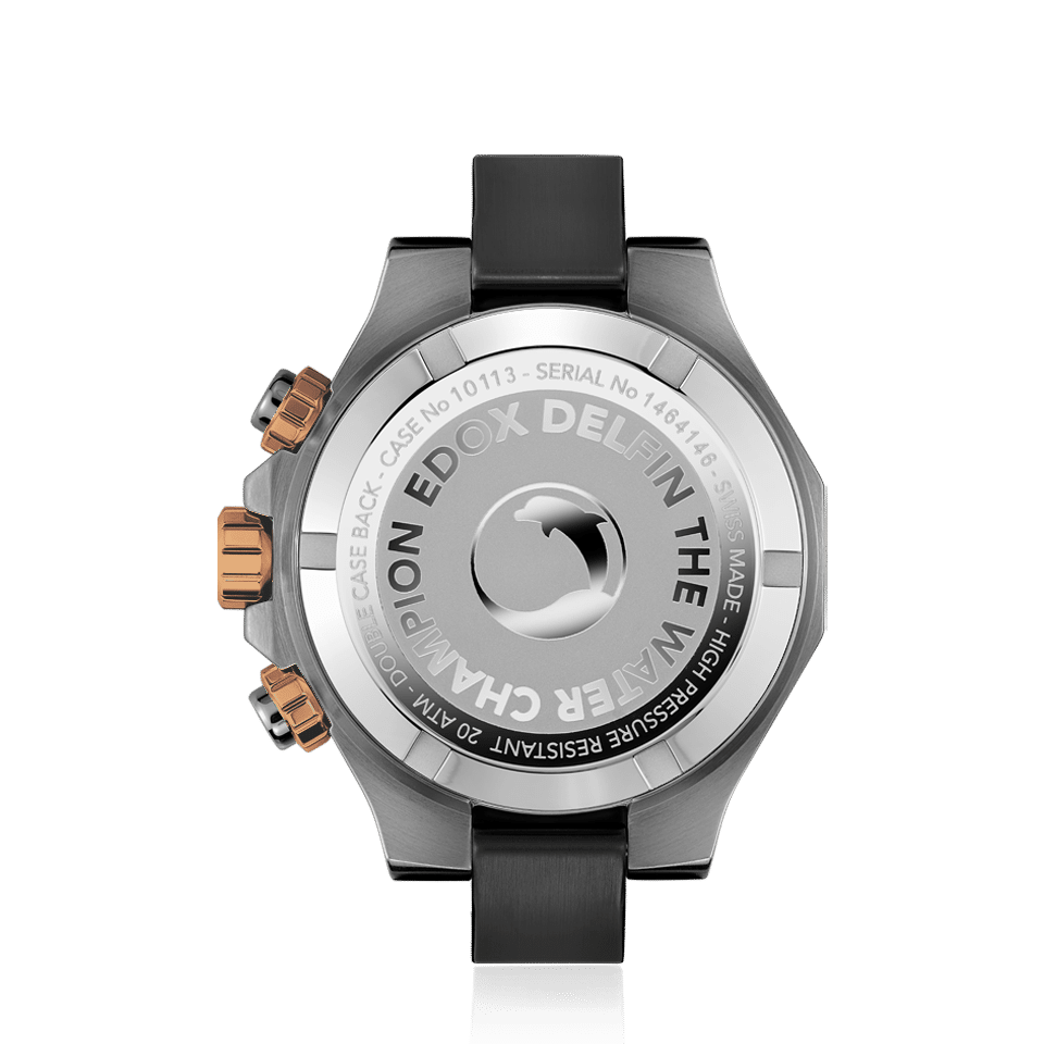 Relógio Edox DELFIN THE ORIGINAL CHRONOGRAPH 10112-357GRNCA-BRNR - Quartzo 43mm