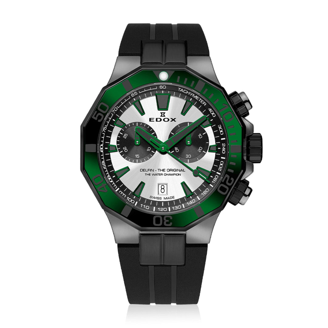 Relógio Edox DELFIN THE ORIGINAL CHRONOGRAPH 10112-37GNVCA-ANV - Quartzo 43mm