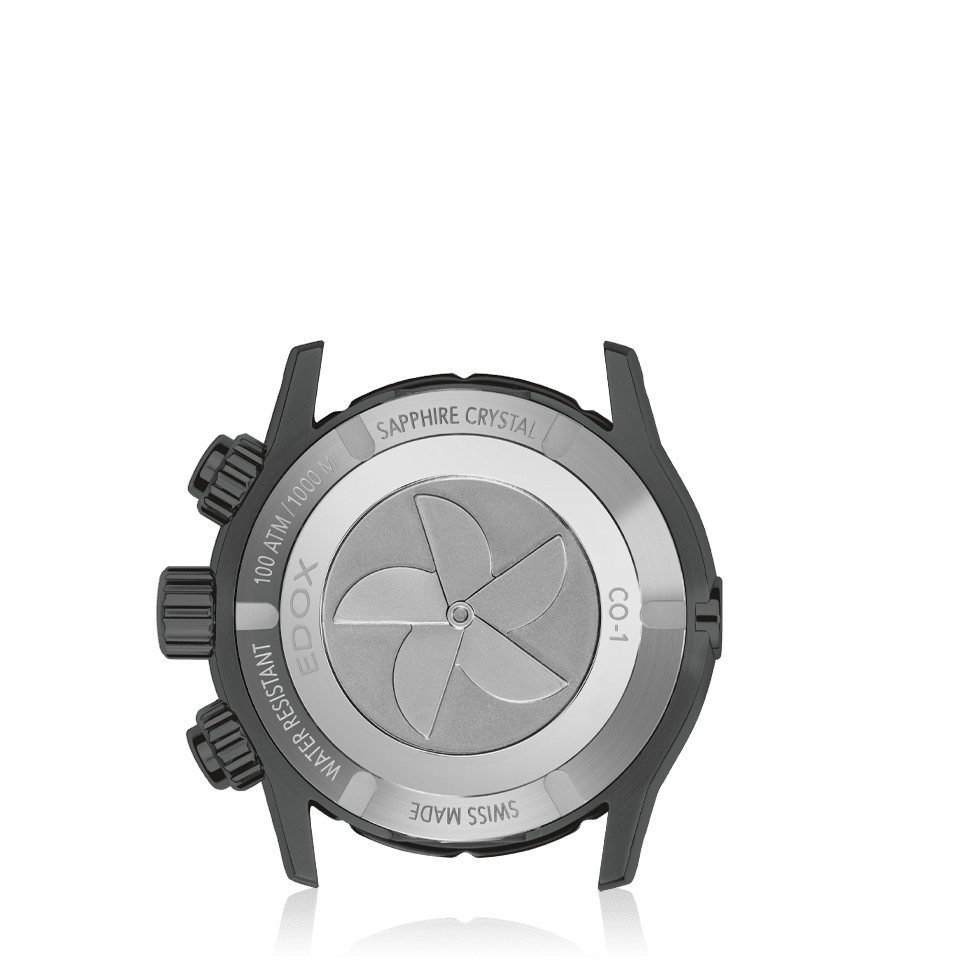 Relógio Edox CO-1 Chronograph Ø 45 mm | Quartzo 10242-TINGNR-GIDNR