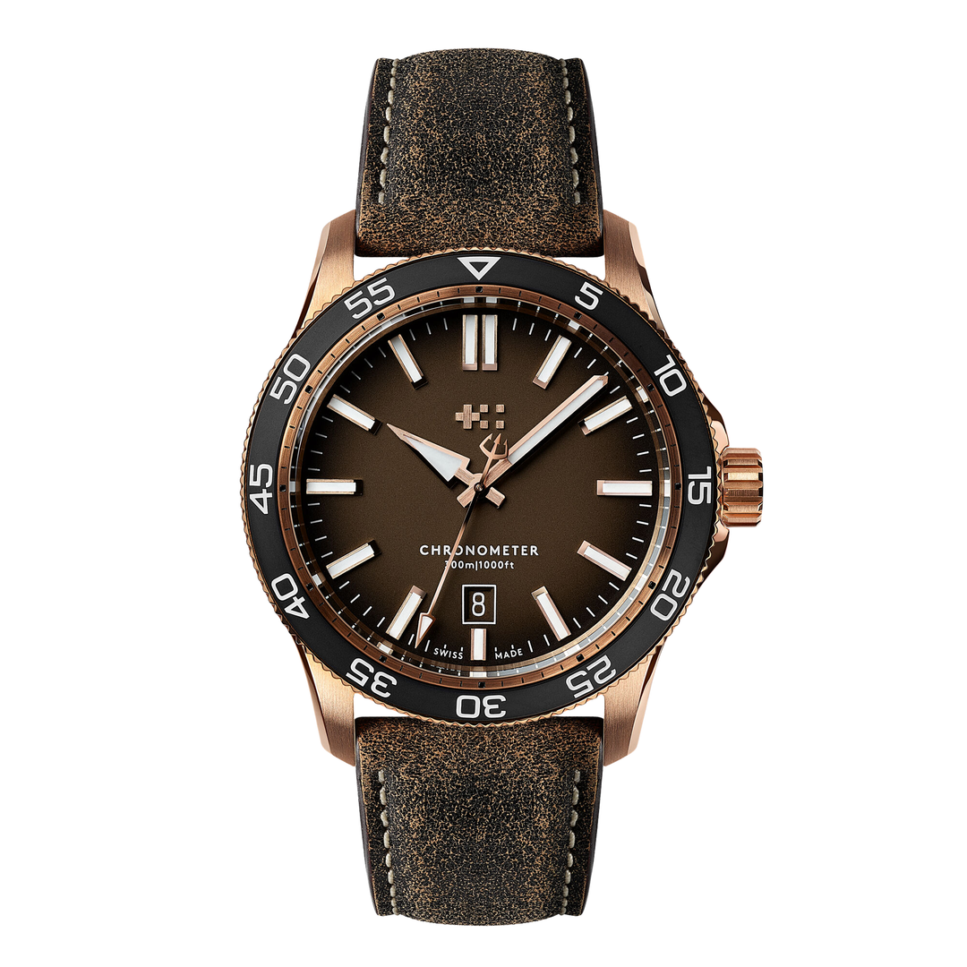 Relógio Christopher Ward C60-42ADC31B0KK0-VT1 C60 Pro 300 Bronze 42mm