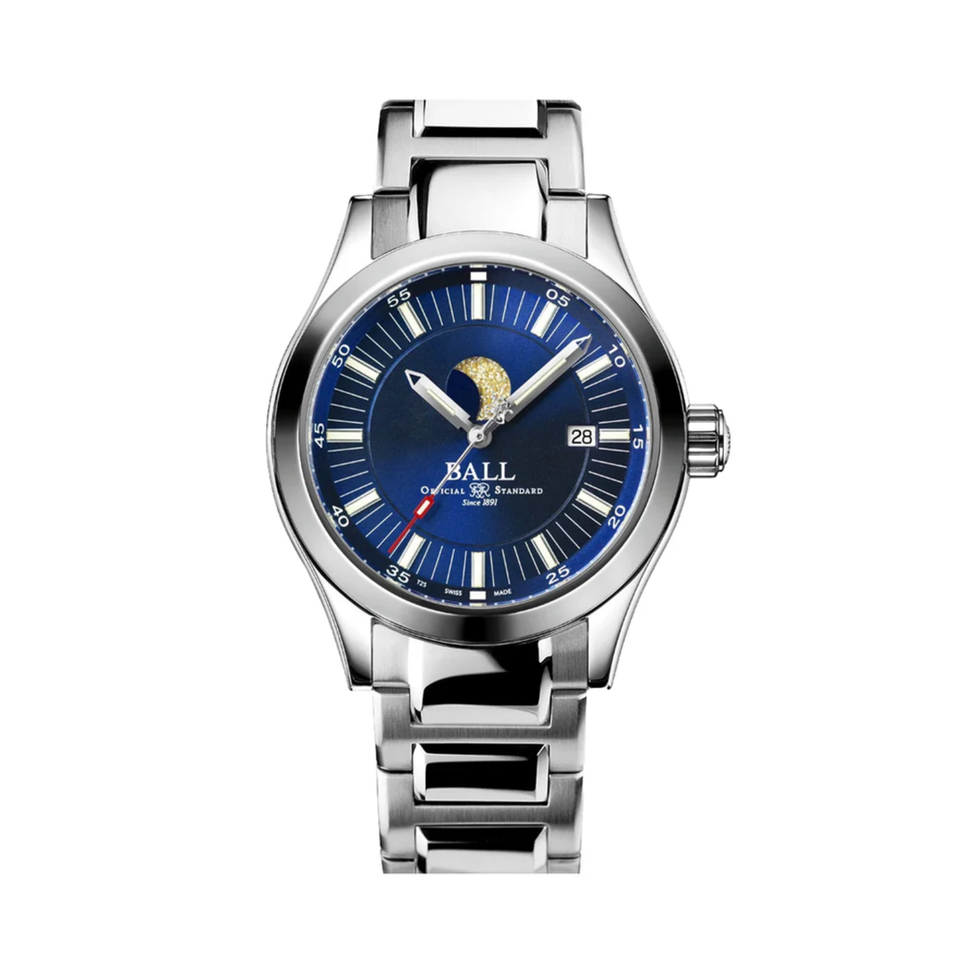 Relógio BALL Engineer II Moonphase 41mm - Blue on Bracelet Automático