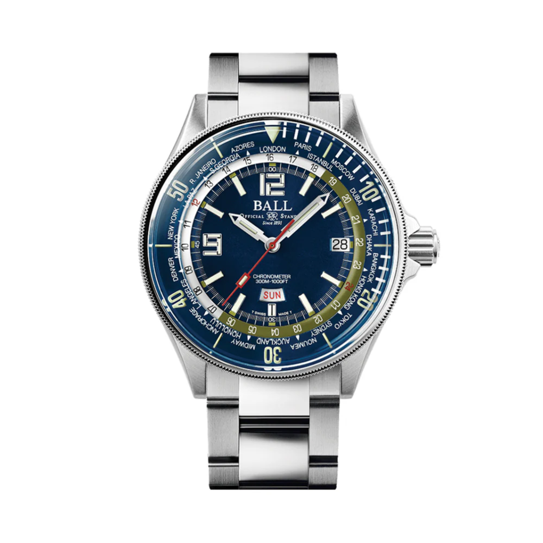 Relógio BALL Engineer Master II Diver Worldtime Limited Edition 42mm - Blue on Bracelet Automático