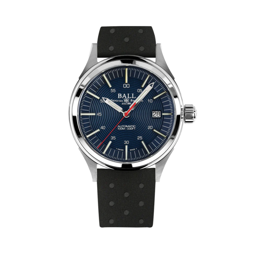 Relógio BALL Fireman Nightbreaker 40mm - Blue on Leather Strap Automático