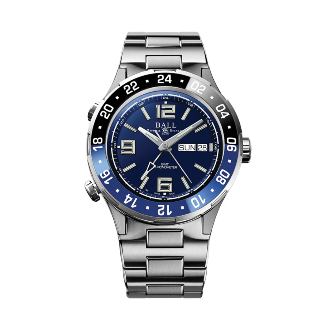 Relógio BALL Roadmaster Marine GMT Limited Edition 40mm - Blue on Bracelet Automático