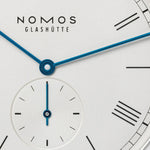 Carregue a imagem no visualizador da Galeria, Relógio NOMOS Glashütte Ludwig 38mm White Silver-Plated on Leather Strap 234