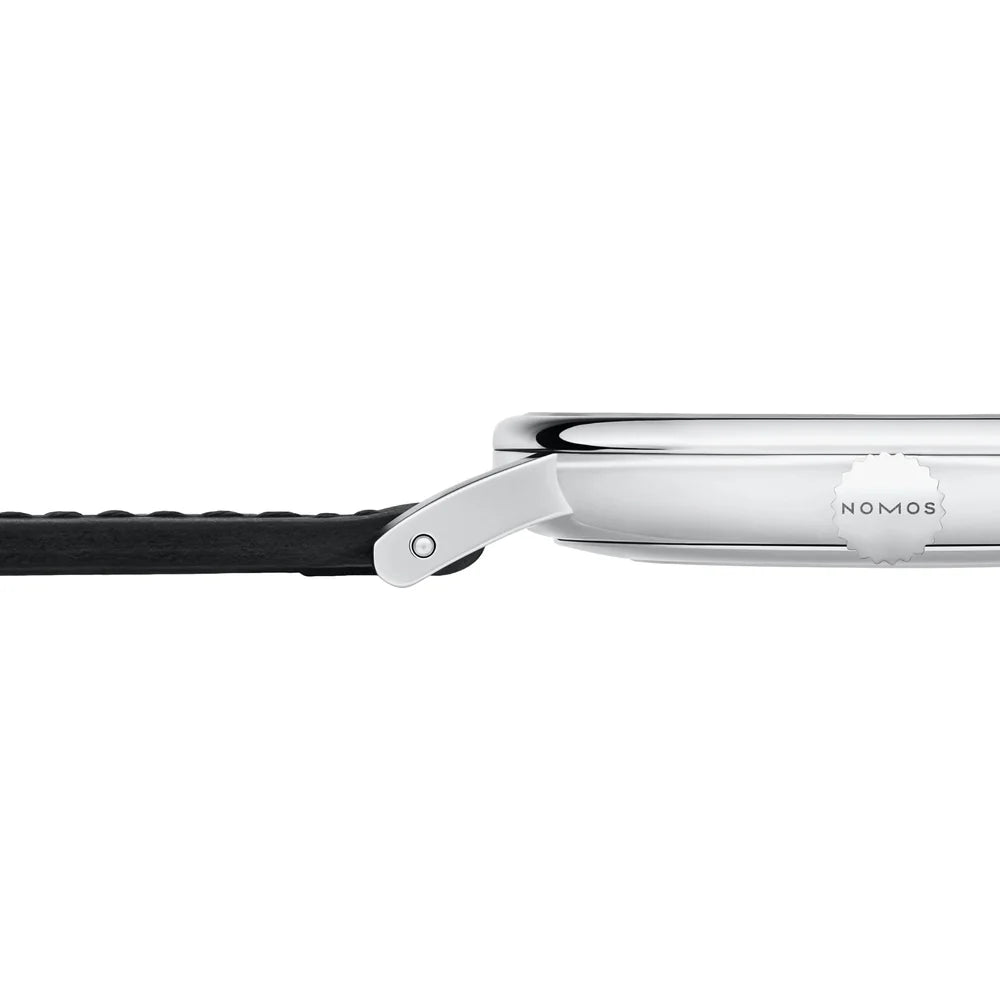 Relógio NOMOS Glashütte Ludwig 38mm White Silver-Plated on Leather Strap 234