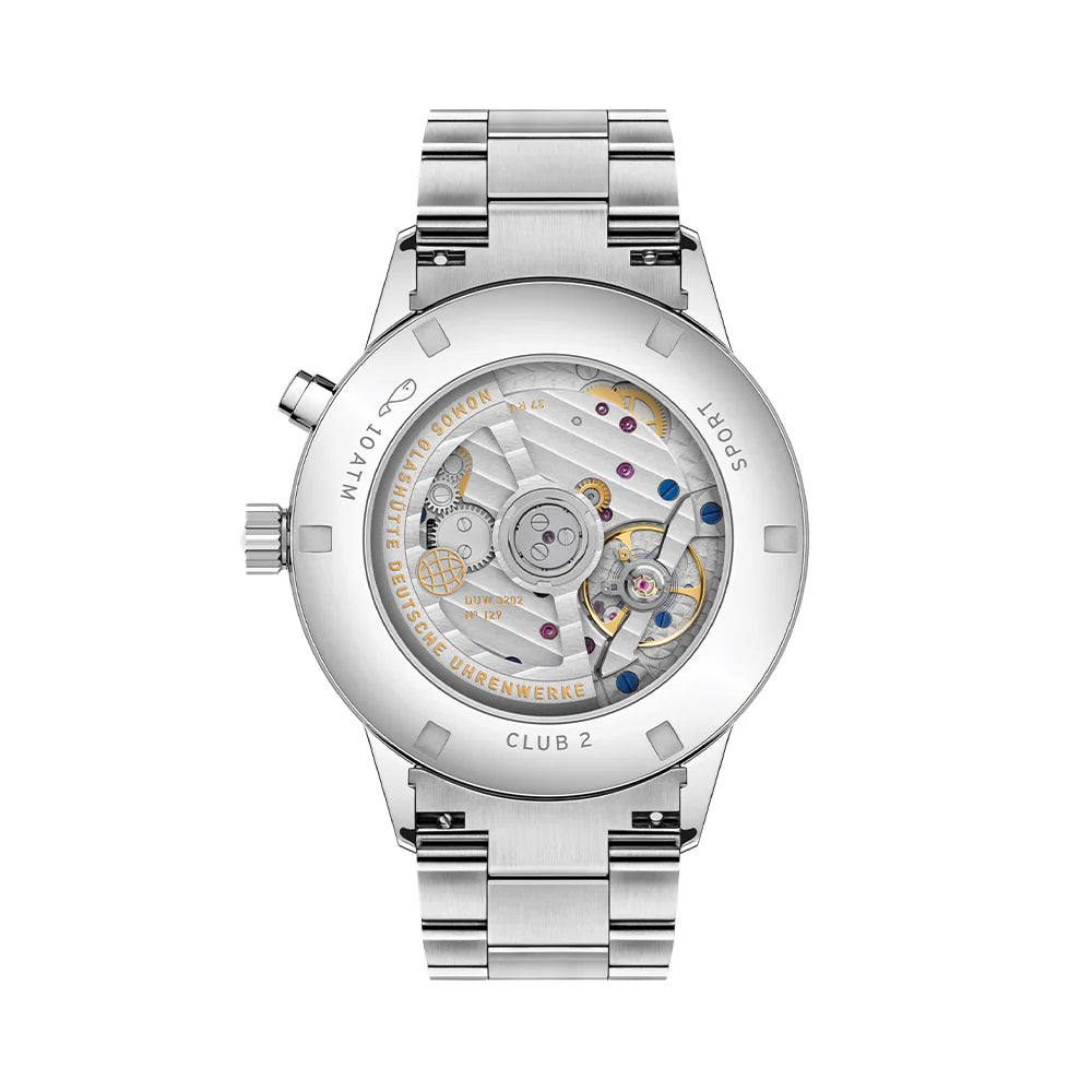 Relógio NOMOS Glashütte Club Sport Neomatik Worldtimer 40mm Blue on Bracelet 790