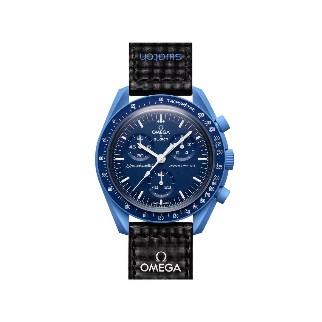 SWATCH×OMEGA MISSION TO NEPTUNE Omega x Swatch - Mission to Neptune – Pendulum Relojoaria