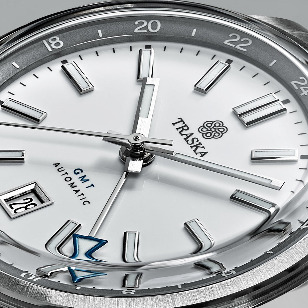 Relógio TRASKA Venturer GMT Arctic White