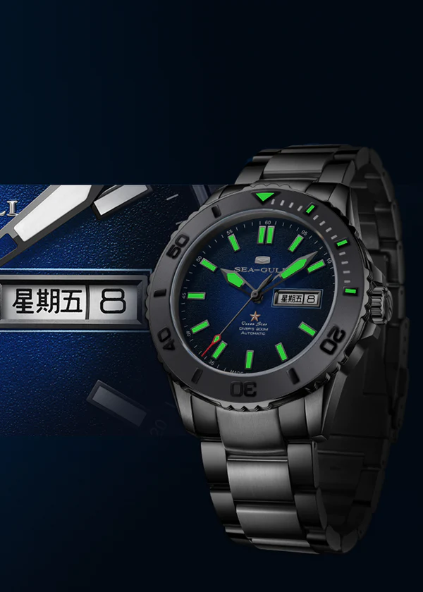 Relógio Seagull Ocean Star Dual Calendar Ceramic Bezel Watch 816.32.1047H