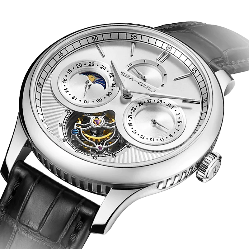 Relógio Seagull Refinery Off-center Tourbillon Multifunctional Watch 818.12.8830