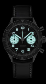 Carregue a imagem no visualizador da Galeria, Relógio Hanhart 415 ES Reverse Panda, 39 mm H703.211-