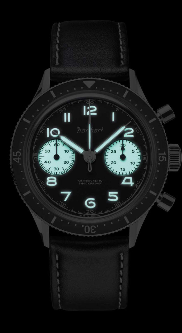 Relógio Hanhart 415 ES Reverse Panda, 39 mm H703.211-