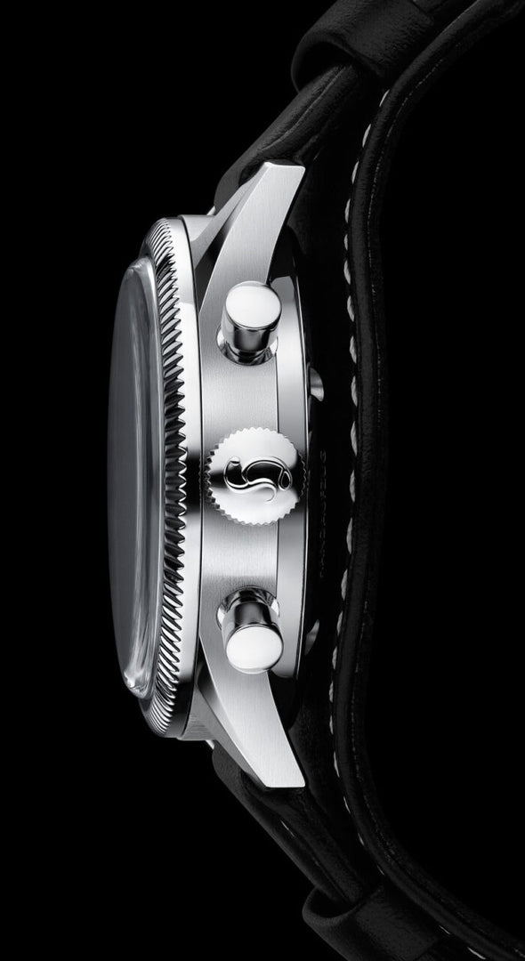 Relógio Hanhart 417 ES 1954 Flyback Panda, 39 mm H701.201-