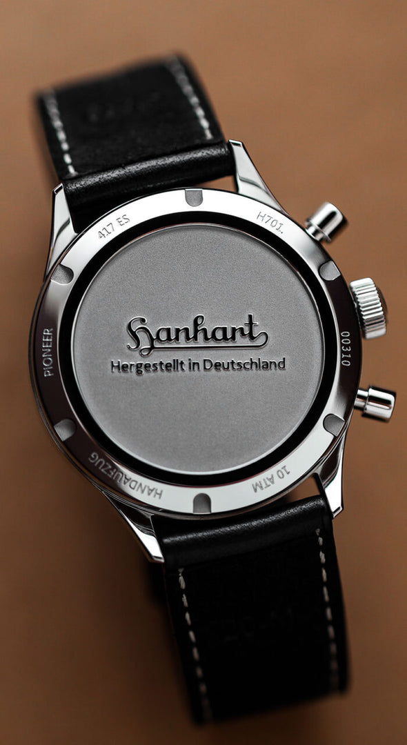 Relógio Hanhart 417 ES 1954 Flyback Panda, 39 mm H701.201-