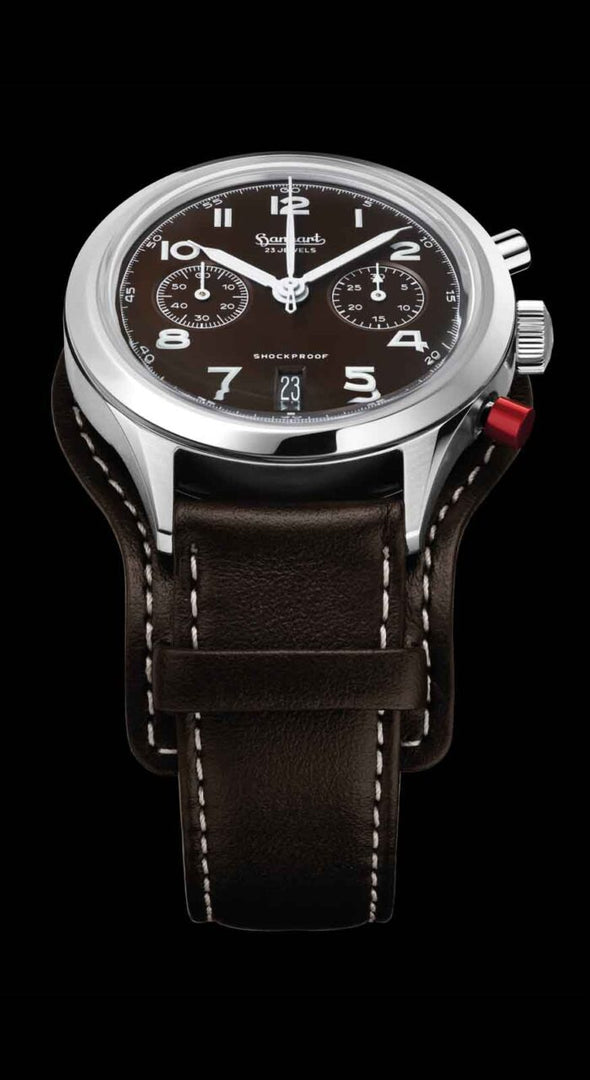 Relógio Hanhart 417 ES Mocha Flyback Date, 42 mm H721L.282-