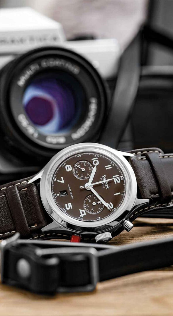 Relógio Hanhart 417 ES Mocha Flyback Date, 42 mm H721L.282-