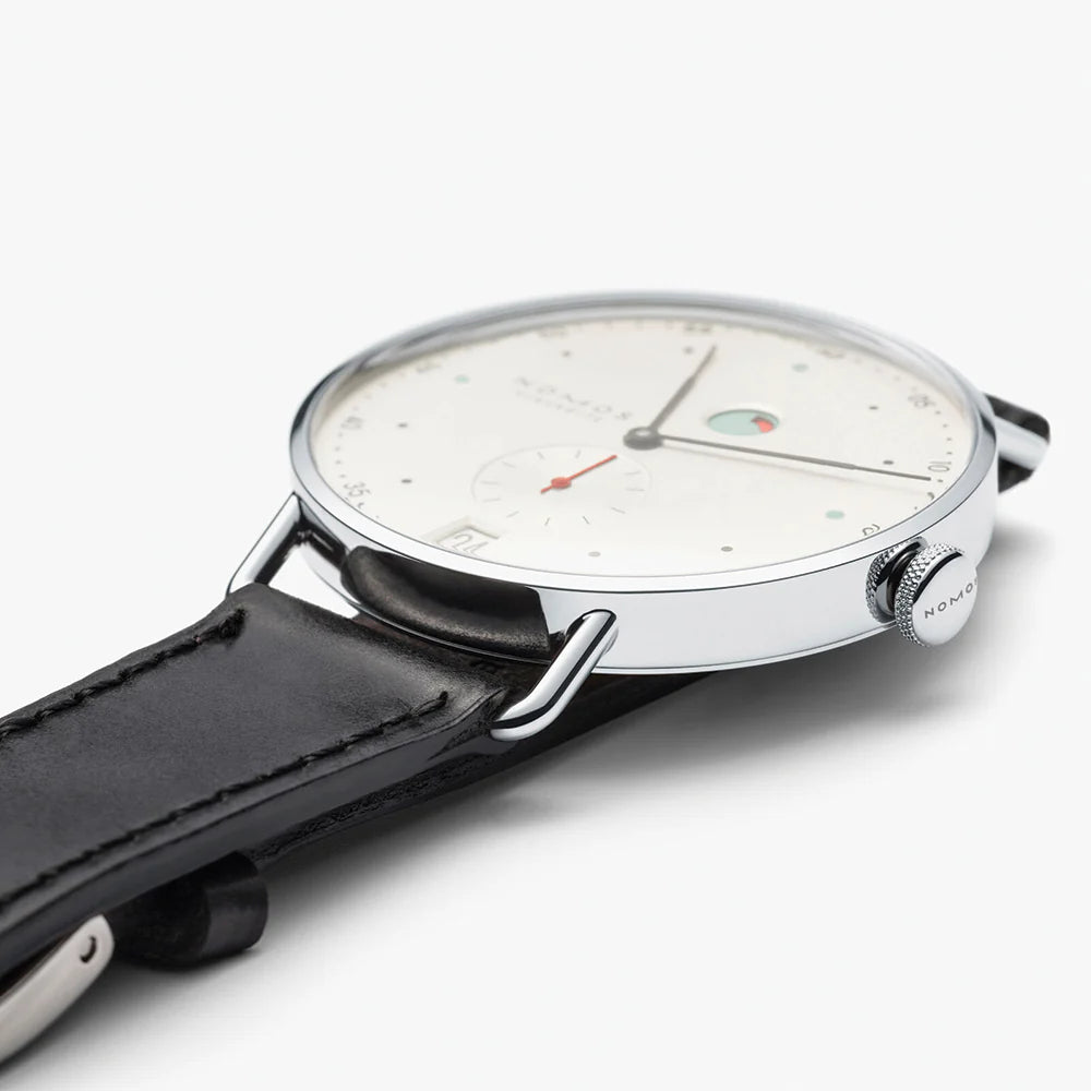 Relógio NOMOS Glashütte Metro 37mm - White Silver-Plated 1101