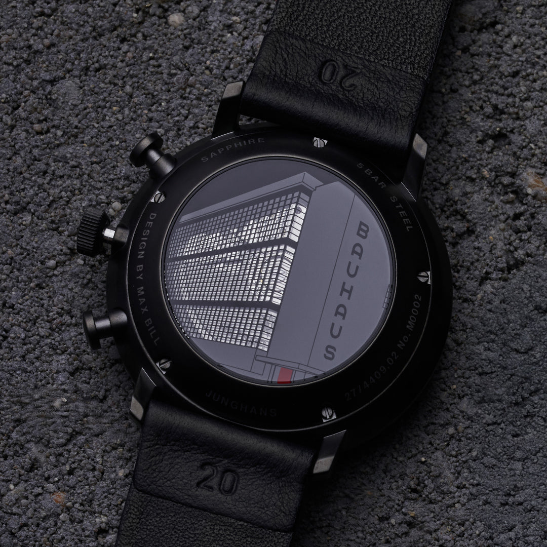 Relógio Junghans max bill Chronoscope Bauhaus 27/4409.02