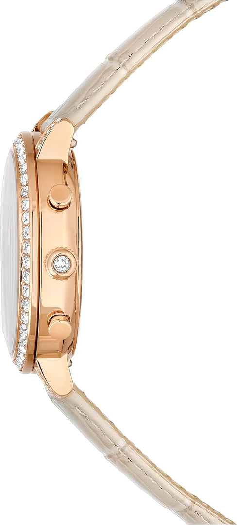 Relógio Feminino Swarovski Matrix Chrono Watch Leather Strap 5702849