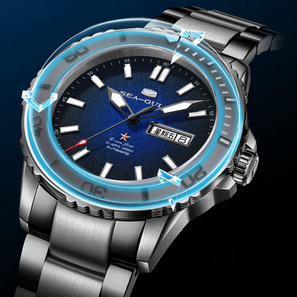 Relógio Seagull Ocean Star Dual Calendar Ceramic Bezel Watch 816.32.1047H