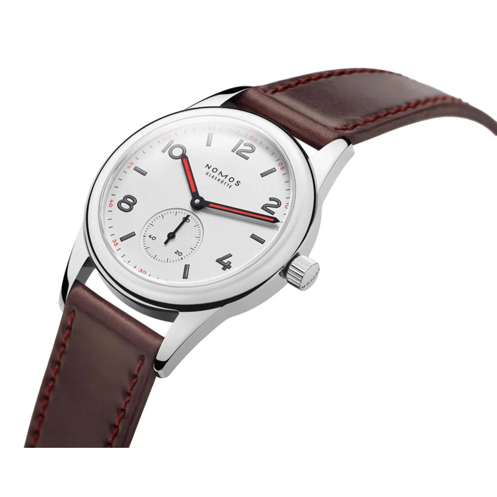Relógio NOMOS Glashütte Club White Dial 36mm Stainless Steel Back 701.1