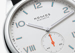 Carregue a imagem no visualizador da Galeria, Relógio NOMOS Glashütte Club Campus 38mm White Silver-Plated on Strap 735