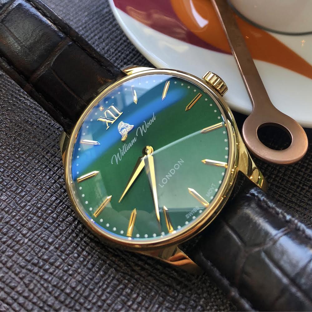 Relógio William Wood British Racing Green