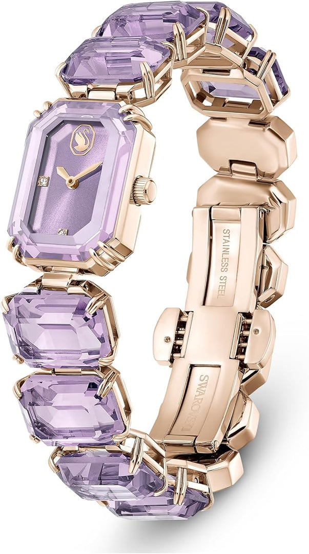 Relógio Feminino Swarovski Watch Octagon Cut Bracelet Purple 5722364